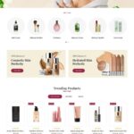 modern cosmetics shop website design